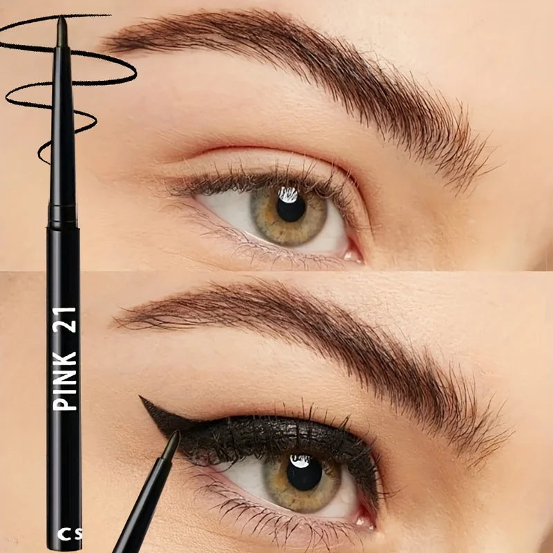 10Pcs Long-Lasting Black Eyeliner Pencils -Waterproof, Sweatproof and Smudge-Proof with Easy Twist Eyeliner Pencils
