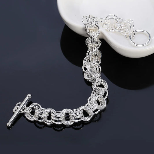Fashion bracelet 925 Sterling Silverr Link Chain Europe Style Jewelry For Women Charm Bracelets Wedding Jewelry Christmas