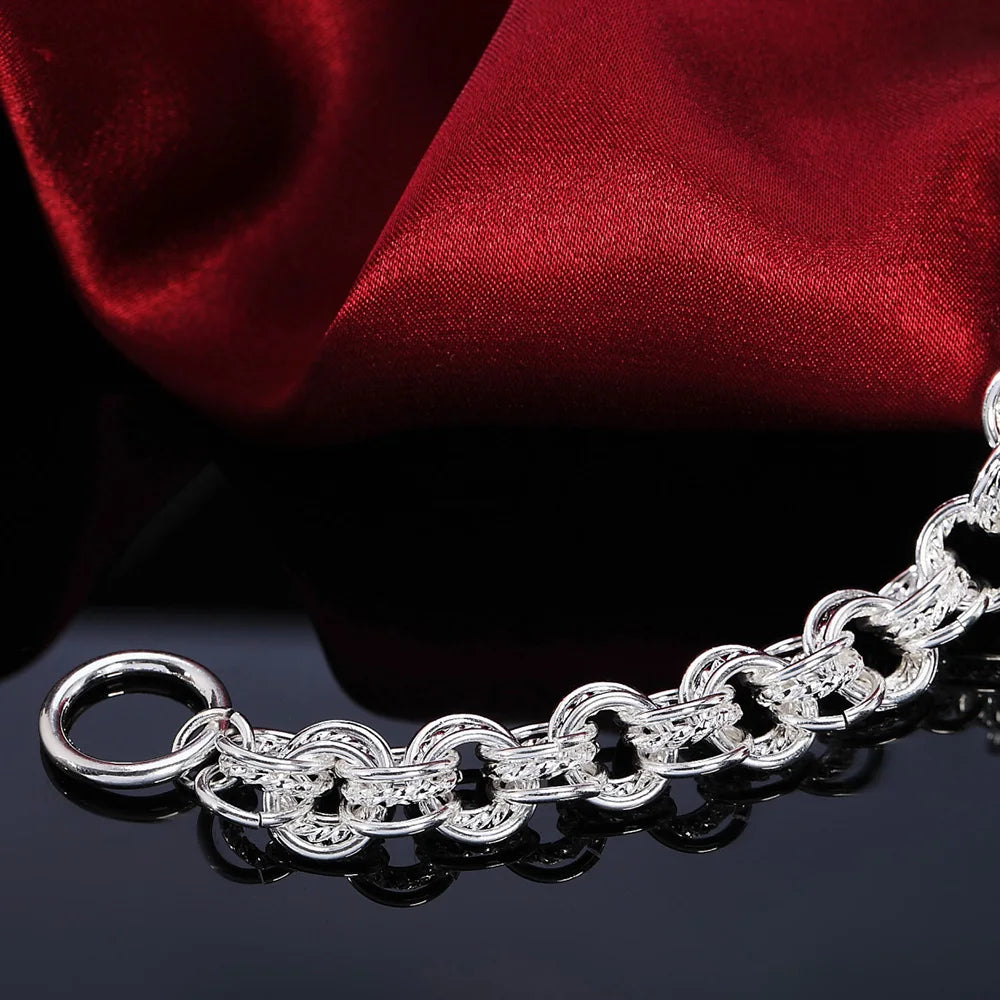 Fashion bracelet 925 Sterling Silverr Link Chain Europe Style Jewelry For Women Charm Bracelets Wedding Jewelry Christmas